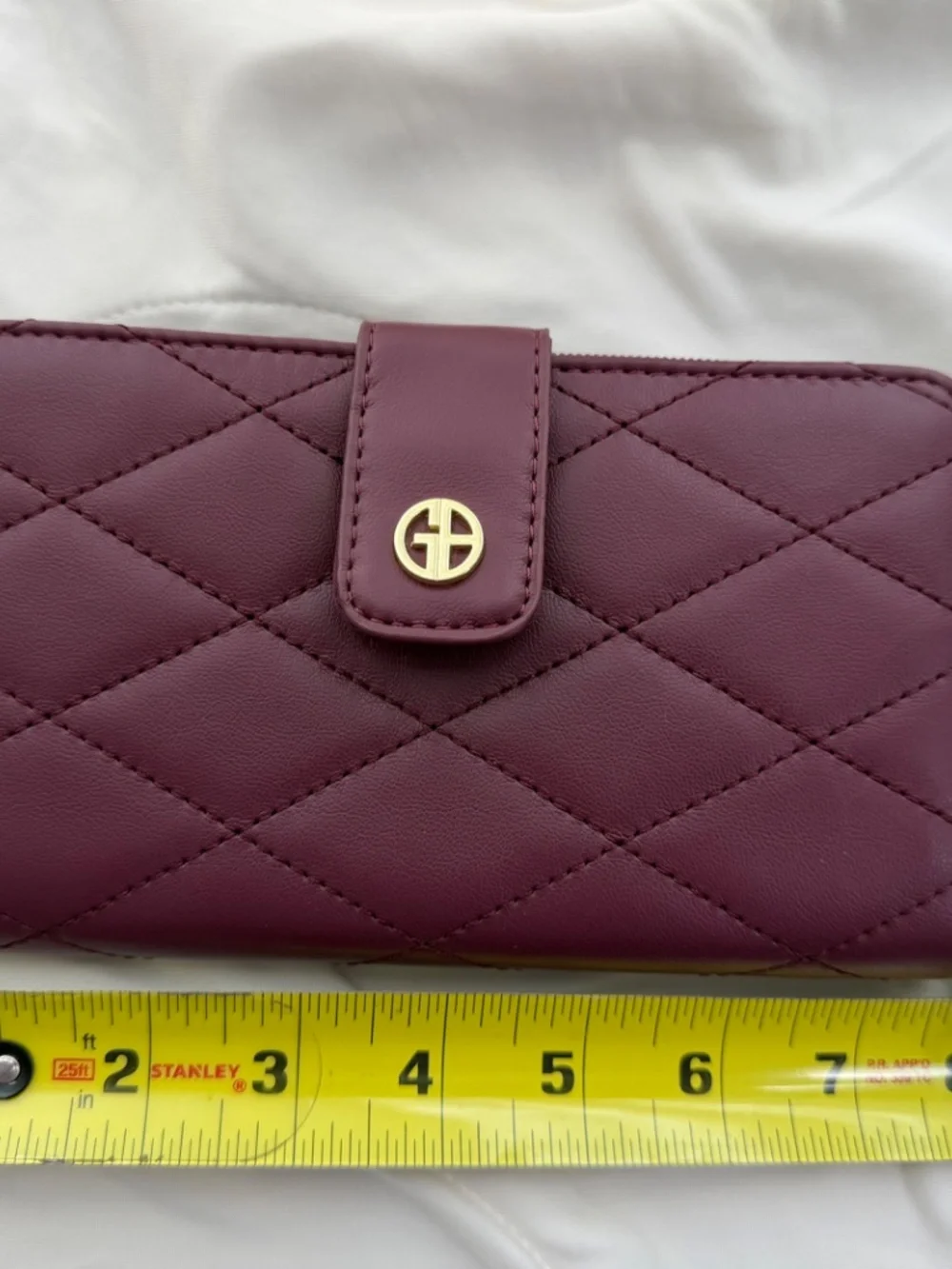 Giani Bernini Aio Quilted Wallet- Burgundy